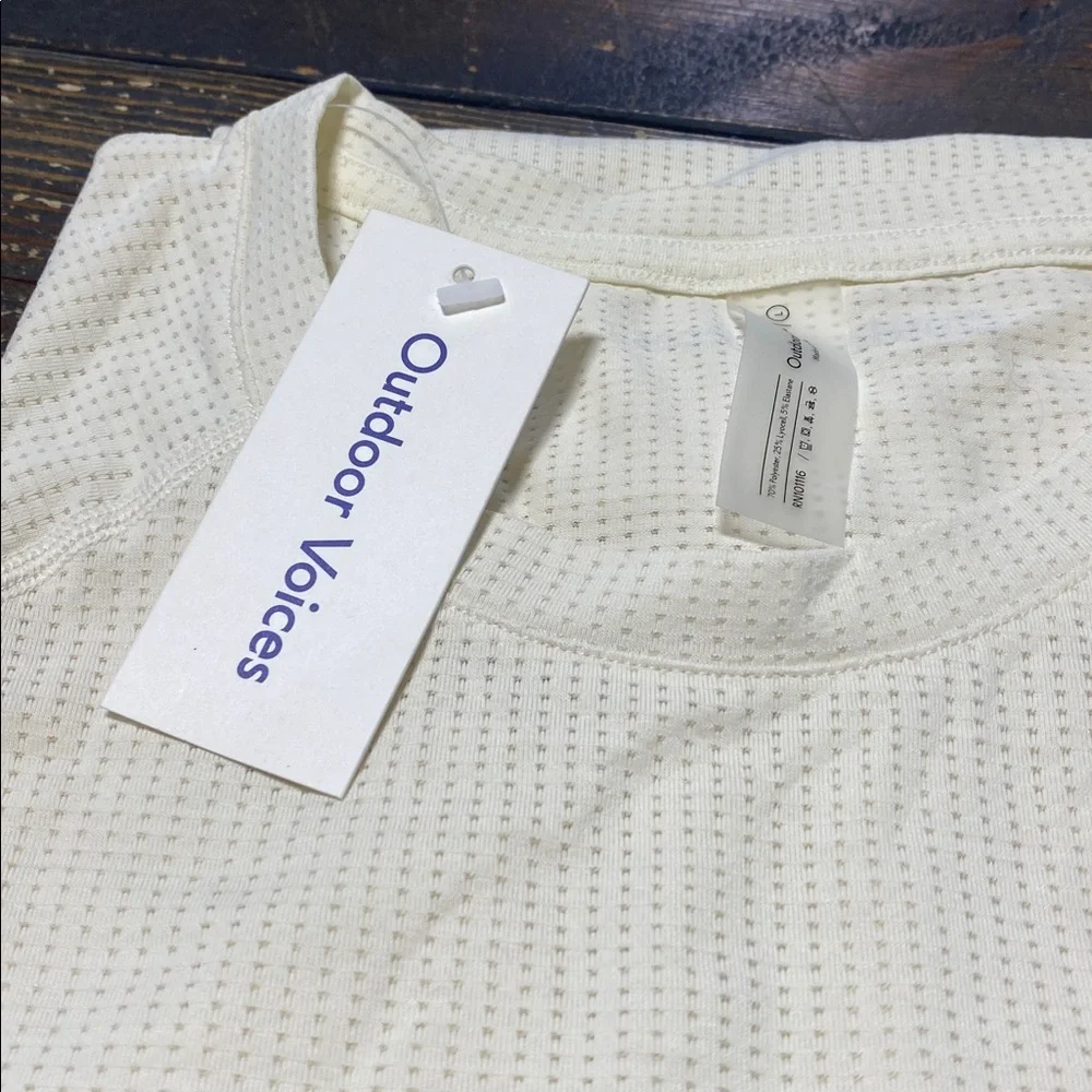 Outdoor Voices Milk Stone ThinkFast Longsleeve - L - Picture 6 of 7